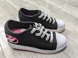 Heelys Fresh X2 Classic Black/White/Pink Used Girls Size UK 3 - Excellent - Picture 1 of 9