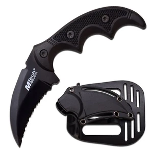 MTech Fixed Blade Knife 5" overall Full Tang Matte Aluminum Handle MT-20-63BK - Picture 1 of 2