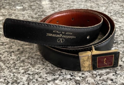 VTG Reversible Valentino Garavani Black/Brown Leather Belt - Size 38/110 ***READ - Image 1 of 4