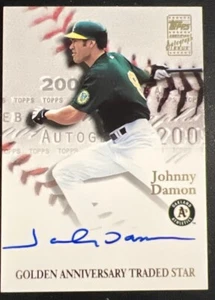 2001 Topps Traded & Rookies Auto Johnny Damon TTA-JD Autographed - Picture 1 of 2
