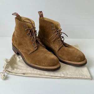 RM WILLIAMS Tobacco Brown Suede Leather Lace Up Rickaby Boot 11 G Regular Width - Picture 1 of 17