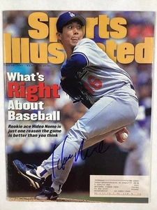 Hideo Nomo Signed Sports Illustrated 7/10/95 LA Dodgers Baseball Autograph JSA - Picture 1 of 4