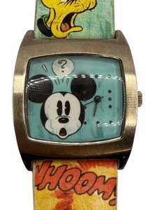 Disney Parks Unisex Mickey Mouse Watch Comic Strip Band New Battery - Picture 1 of 10