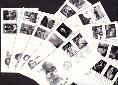 2002 Photography Sc 3649a-t American Masters PCS FDCs artful black & white - Image 1 of 4