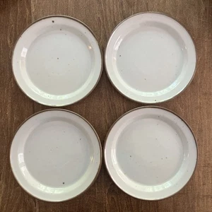 Dansk Brown Mist 7" Bread Butter Plates Speckled White Rustic Set of 4 - Picture 1 of 7