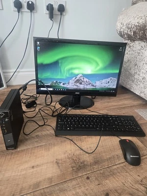 Lenovo ThinkCentre M73 i3 PC + AOC 22" Monitor Bundle – Win10 Pro Ready - Image 1 of 4
