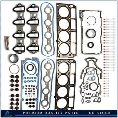 ✔Para Chevrolet Tahoe 2009 4,8 L Juego de juntas inferiores y juego de juntas de culata Juego de pernos de culata Foto 1 de 4