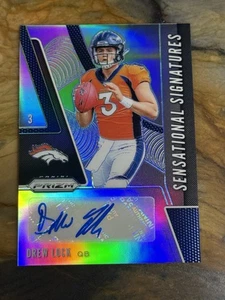 Panini Prizm Drew Lock Sensational Signatures 2019 novato radiocontrol plateado automático #SE-DRL - Imagen 1 de 2