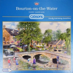 Gibsons 1000 Pcs Jigsaw Puzzle 'BOURTON-ON-THE-WATER' Terry Harrison - Complete - Picture 1 of 9