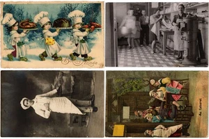 KÜCHE KOCHEN ESSEN 10 Postkarten meist vor 1940 (L3577) - Bild 1 von 3