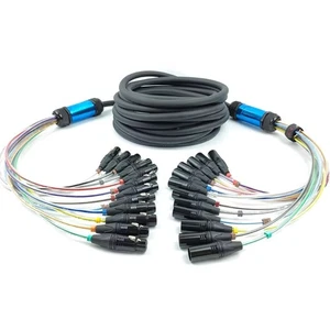 Professional 12 Channel Male to Female Multicore XLR Audio Snake Cable - Picture 1 of 5