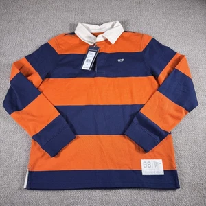 Vineyard Vines Rugby Shirt Boys Medium Long Sleeve Striped Nautical Preppy - Picture 1 of 10