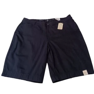 NUEVO ST. JOHN'S BAY Mujer Bermudas Pantalones Cortos 18W Secretamente Delgados $37 Minorista Negro - Imagen 1 de 9