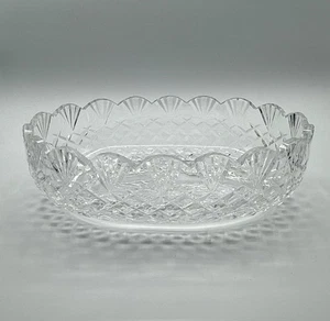 Centro de mesa Waterford cristal ovalado cuenco borde festoneado de 11 pulgadas - Imagen 1 de 10