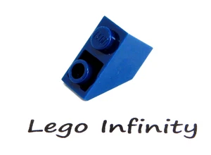 15 LEGO Dark Blue (Light Blue) Slope 1 x 2 Inverted (3665) - (15 Pieces) - Picture 1 of 1