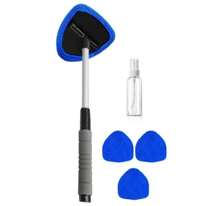 Window Cleaning Kit for Cars with Extendable Handle and Microfiber Pads - Picture 1 of 8