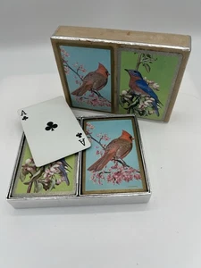 Congress Playing Cards in Box Double Set Cardinal & Bluebird Vintage - Picture 1 of 8