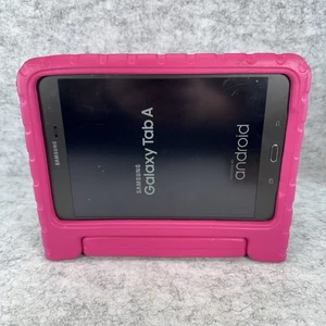 Samsung Galaxy Tab A SM-T350 8" Gray 16GB Wi-Fi Tablet Pink Cushioned Kids - Picture 1 of 6