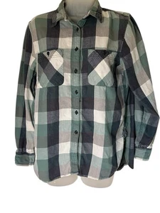 Camisa Ralph Lauren Denim & Supply Mujer Grande Gris Verde A Cuadros Abotonada Cabina - Imagen 1 de 10