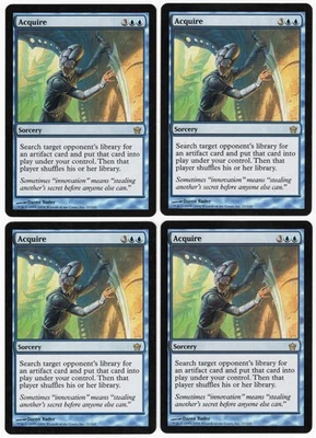 Acquire x4 4x 2004 Fifth Dawn PLAYSET Blue Rare Sorcery MTG NM AZ1 - Image 1 of 2
