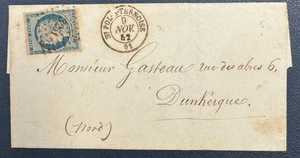 CERES 20 c YT 4 s/ Lettre - Obl PC 3251 / ST POL S TERNOISE / 1852 - Imagen 1 de 3