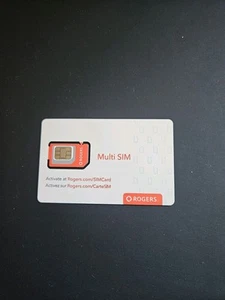 Lot Of 5 Rogers Sim Cards, Triple Cut - Photo 1/1