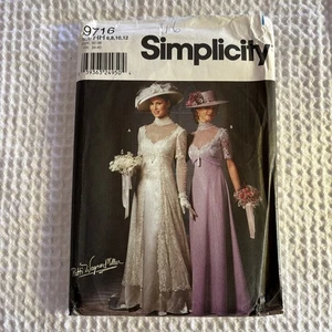 Simplicity 9716 Edwardian Bridal Historical Titanic Dress  Sewing Pattern 6-12 - Picture 1 of 4