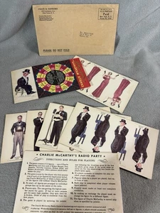 KOMPLETT 1938 CHARLIE McCARTY’S Radio Party Spiel Selten Rarität Unpunched & Mailer - Bild 1 von 18