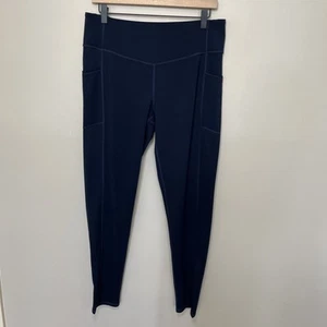 J. McLaughlin Rhonda Leggings Navy Blue Pockets Sz XL Yoga Gym Activewear - Picture 1 of 7