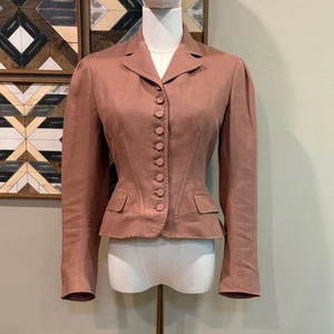 Vintage Ralph Lauren Collection Linen Cotton Blazer size 4 - Picture 1 of 16