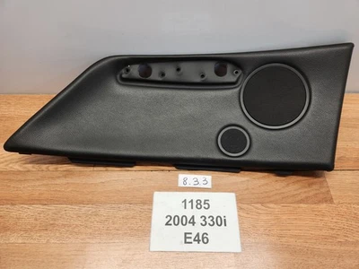 ✅00-06 OEM BMW E46 330 Convertible Rear Right Door Card Leather Trim Panel Black - Image 1 of 4
