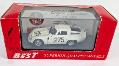 BEST Model 1:43 Alfa Romeo TZ1 Monza 1963 #275 Boxed Made in Italy Rare Toy Car - Image 1 of 4