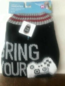 Vibrant Life Warm Knit Dog Sweater -Bring Your Game-Size Medium - Picture 1 of 4