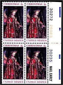 Sc# 1363 "Angel Gabriel" RARE ELECTRIC EYE Margin, multiple ERRORS in 1 Block - Picture 1 of 2