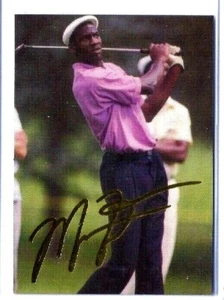 MICHAEL JORDAN 1993 "AUTOGRAPHED" AMERICAN HOLDING GOLF CARD #4 OF 5 LTD 10,000 - Picture 1 of 2