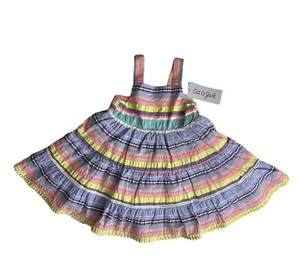 Vestido Cat and Jack Niñas Pequeñas Talla 18M Sin Mangas Multicolor Rayas Verano - Imagen 1 de 8