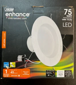 Feit LED Ceiling Panel Down Light 5/6" Retrofit Soft White 75W 2700K Dimmable - Picture 1 of 7