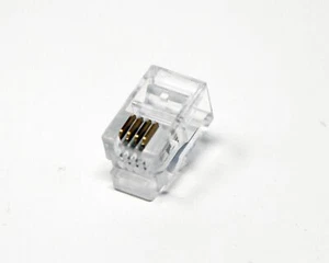 RJ9 Modular Headset Connector (100 Pack Per Bag) 4P4C Phone Connectors - RJ9/RJ1 - Picture 1 of 9
