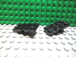 Lego 2 schwarze 2x4 Platte mit Pin Loch auf der unteren Mitte NEU - Bild 1 von 1