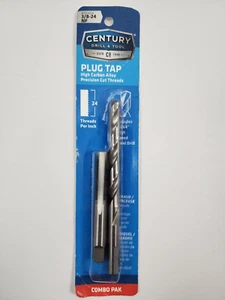 Grifo manual Century Taladro y Herramienta Plug, 3/8 - 24 NF 95408 con Broca 21/64 - Imagen 1 de 2
