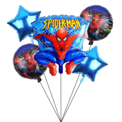 5pcs Spiderman Helium Foil Balloon Set Party Supplies Birthday Decoration - image 1 of 3