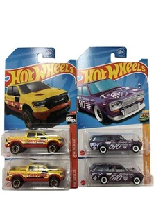 2023 Hot Wheels Treasure Hunt 2020 Ram 1500 Rebel + Datsun Bluebird Wagon Lot 4 - Picture 1 of 2