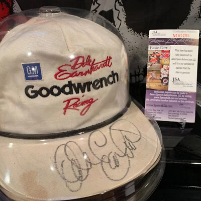Dale Earnhardt Sr SIGNED Goodwrench Racing Hat W Ultra Pro Case - JSA COA - Image 1 of 4