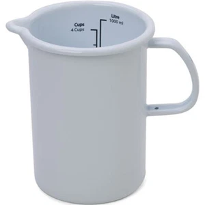 Dishy Enamelware 1L Jug with Internal Measurements in White RD4711 - Picture 1 of 1