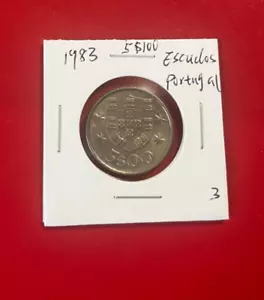 1983 5$00 ESCUDOS PORTUGAL COIN - NICE WORLD COIN !!! - Picture 1 of 2