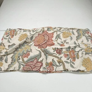 pottery barn sham pillowcase red green floral linen blend modern traditional - Picture 1 of 13
