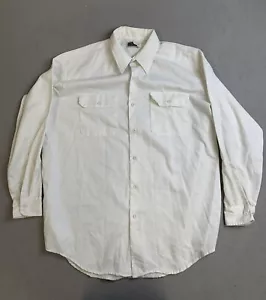 Big Mac Shirt Men's White Size XL Tall 17-17.5 Button Up Front Pockets Collard - Picture 1 of 13