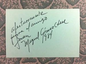 Miguel Gómez Checa - Cine Mexicano - El Libro de Piedra - Autografiado 1984 - Imagen 1 de 2