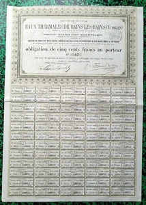 Dépt 88 - Bains les Bains - Très Rare Eaux Thermales & Thermalisme du 14/03/1881 - Bild 1 von 2