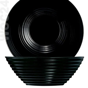 27 cm Opal Glas Schale Schüssel Glasschüssel Salatschüssel Salatschale Schwarz - Bild 1 von 5